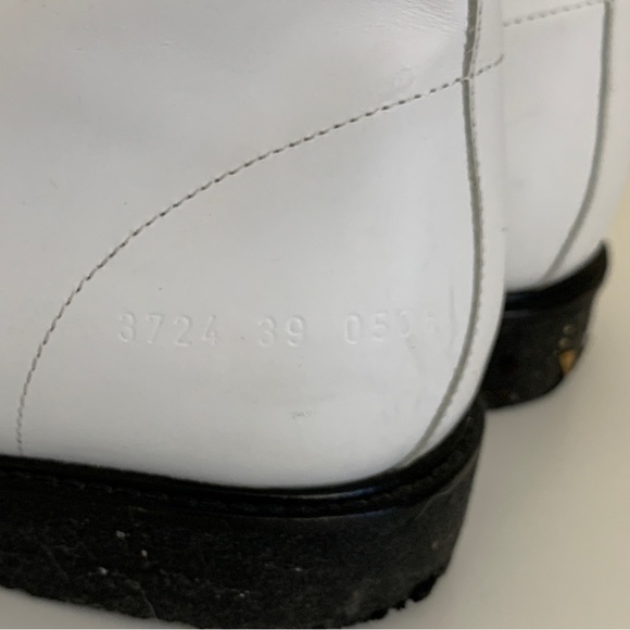 Woman by Common Projects Leather Ankle Combat Boots - Picture 4 of 8